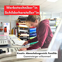 Schilderhersteller*in, Werbetechniker*in (m/w/d) gesucht